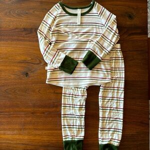Rib knit pants & top set